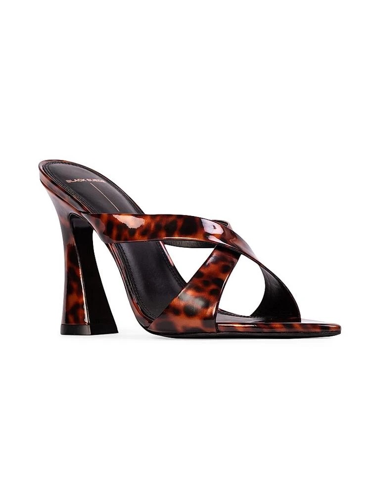 Black Suede Studio Zoey 100mm Patent Heels